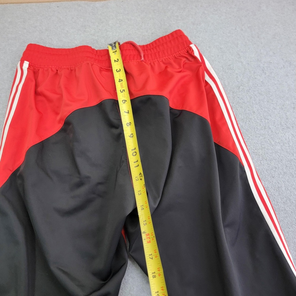 Adidas Pants Mens Medium Red Black Woven Track Colorblock Side Stripe HC2078 - Picture 10 of 16